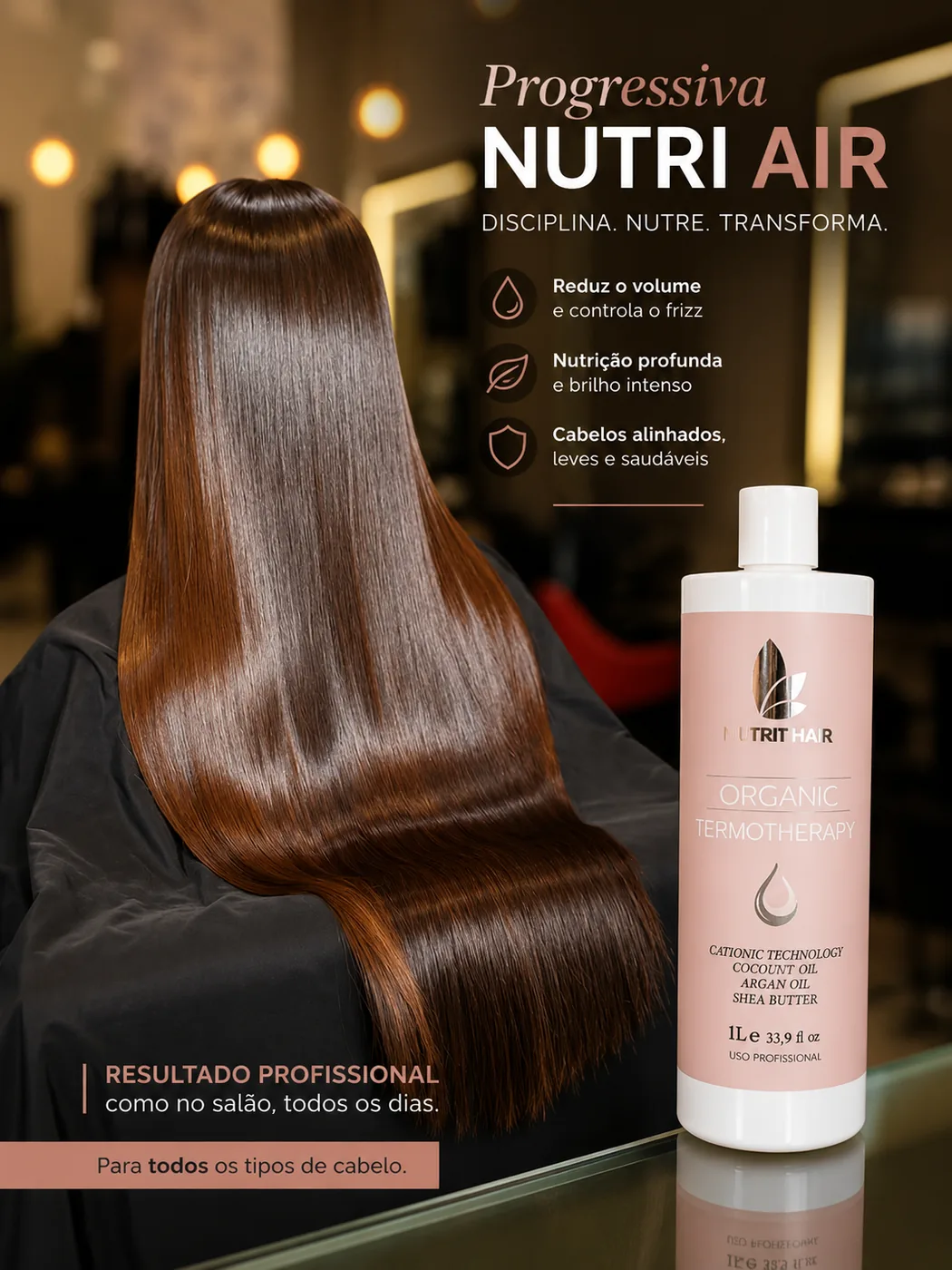 Resultado real 4 de progressiva Nutrt Hair
